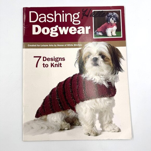 Leisure Arts Dashing Dogwear Knitting Pattern Book 7 Designs Jean Greenhowe - Picture 1 of 6